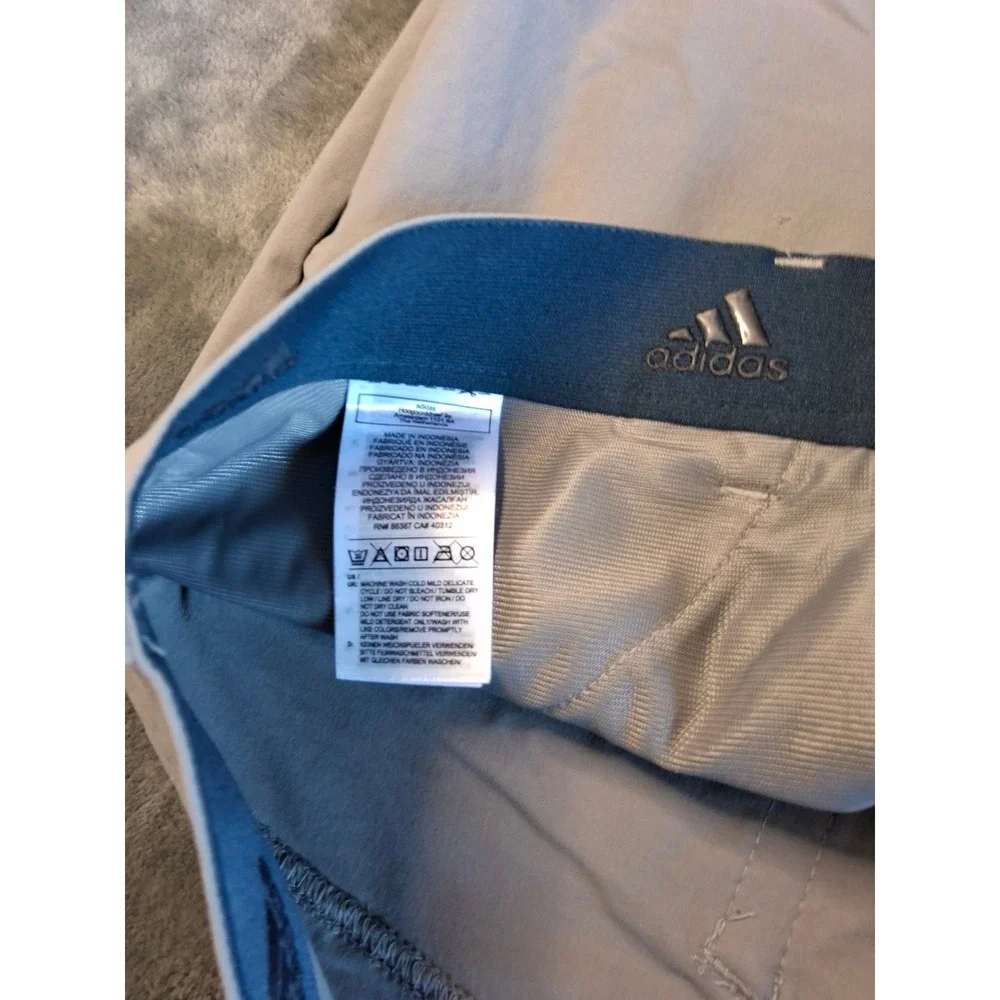 Adidas Primegreen Mens Golf Pants Grey 40x32 Five Pocket Performance Trousers